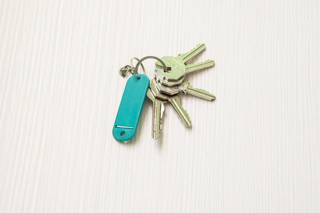 Bunch of house keys for a rental property