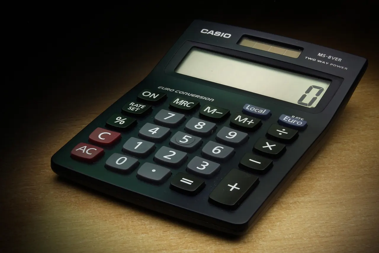 Calculator used for property and land valuation calculations