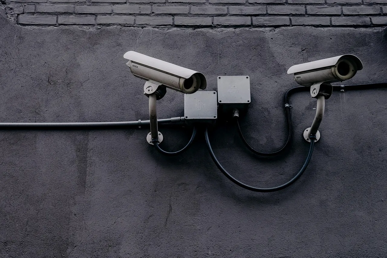 Two CCTV cameras mounted on a building wall with neat cabling