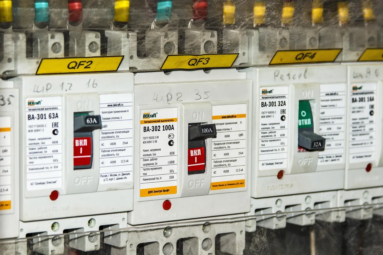 Circuit breakers in an electrical distribution panel