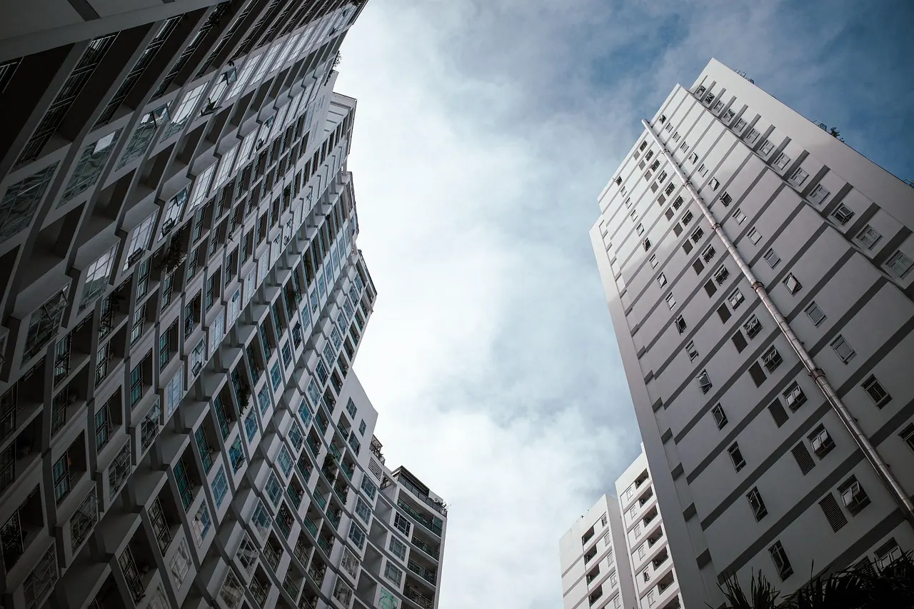High-rise residential towers against the sky