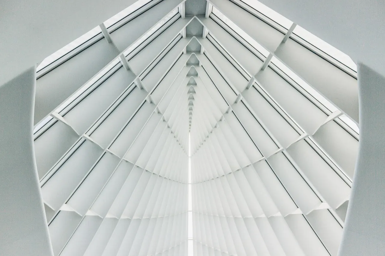 Modern ceiling design with clean geometric lines